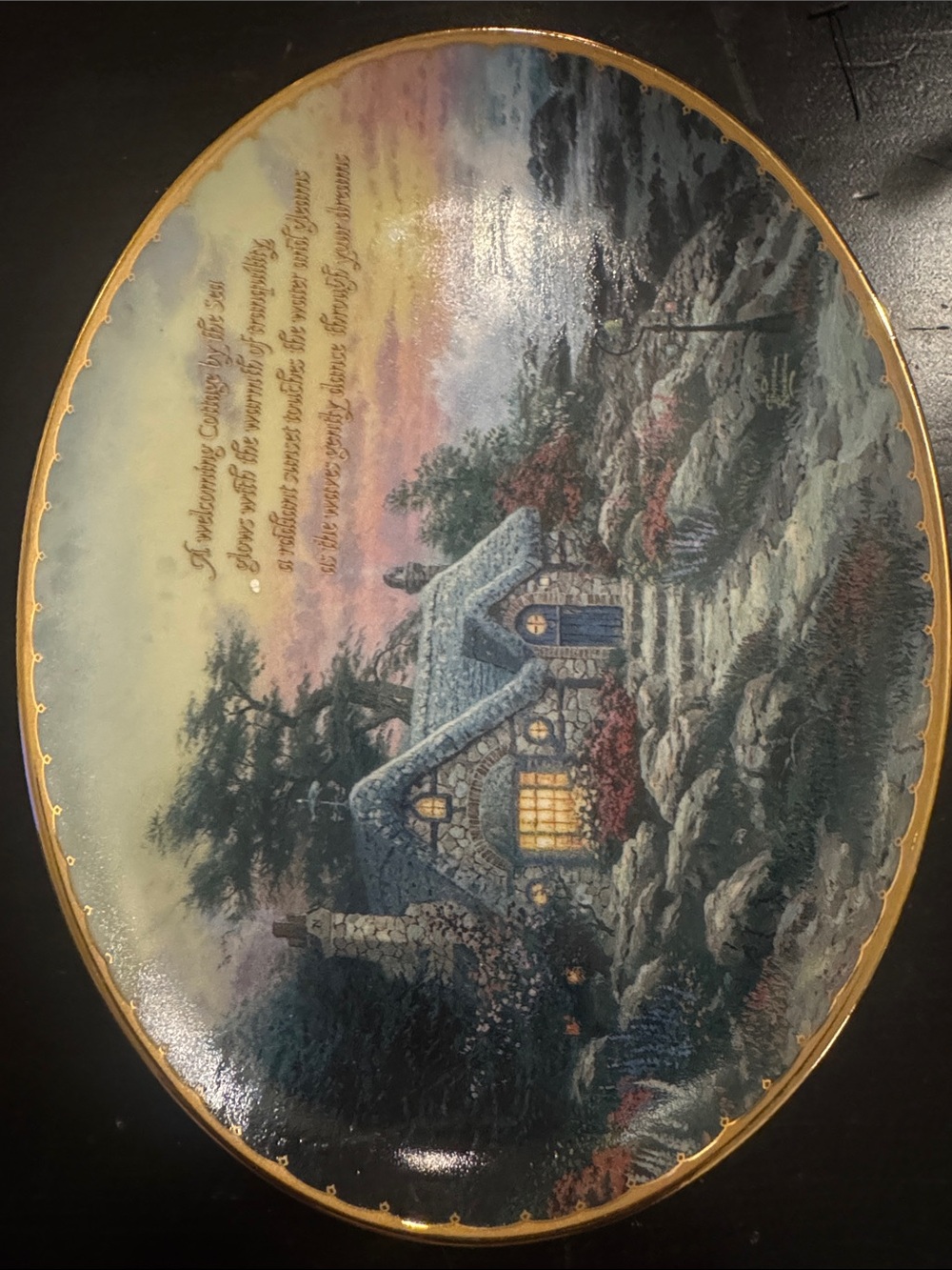 Thomas Kinkade limited edition - “Cottage by the Sea” - Plate No. 2293 A